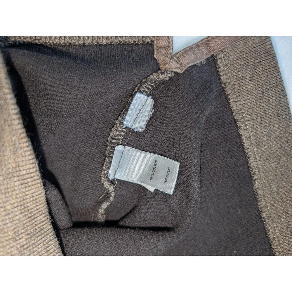 Banana Republic Brown Elbow Patch Quarter Zip Sweater XL Grandpacore